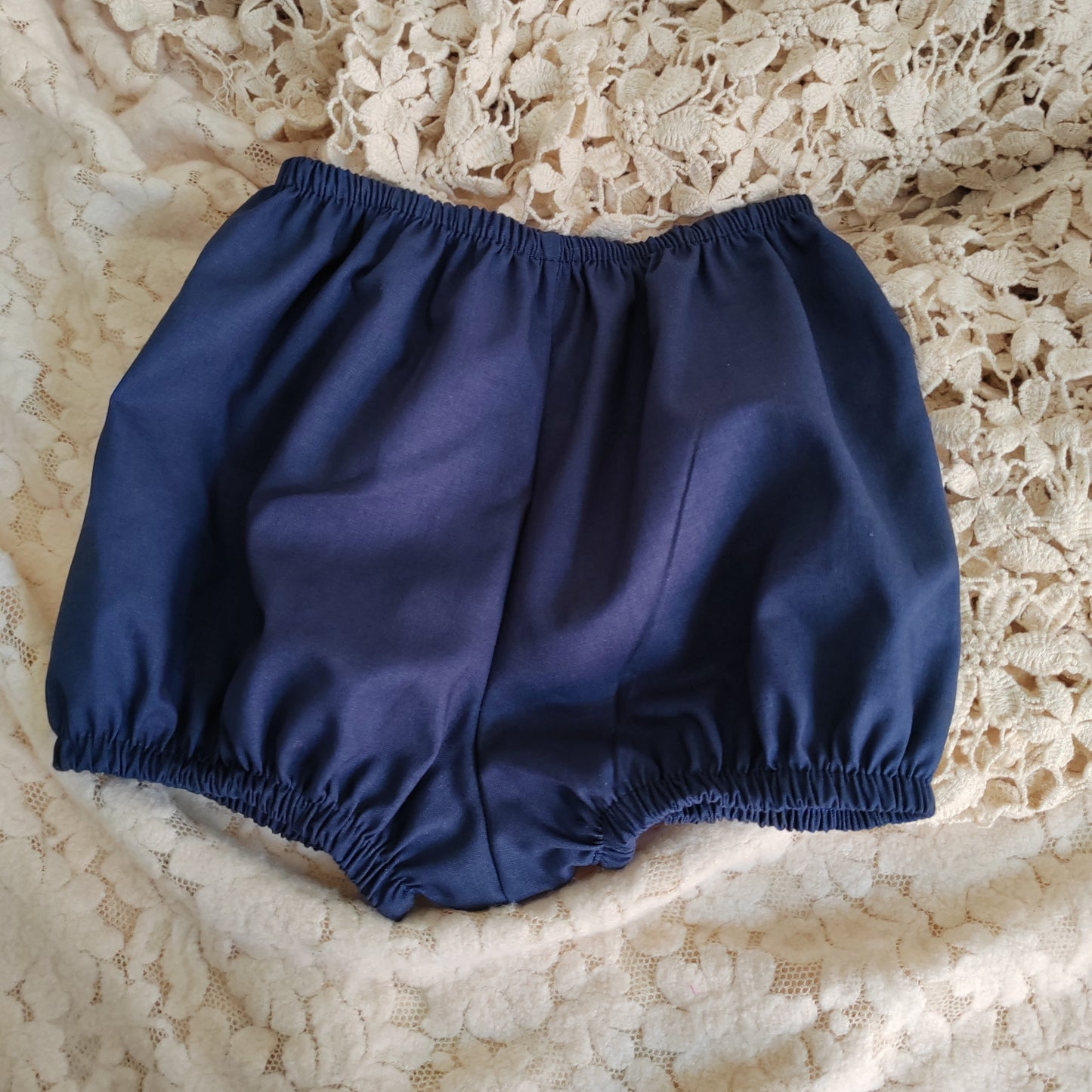 Plain Navy Baby Bloomers β Unisex Cotton Nappy Cover Shorts