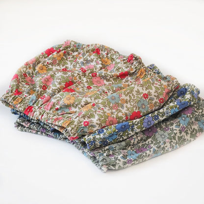 Floral Baby Bloomers – Cotton Poplin Nappy Covers in Red, Lilac & Blue